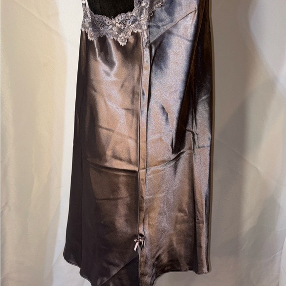 BOUX Apparel BUNDLE (2) Women’s Amelia Satin Chemise Charcoal USA-14 / UK-18 - Picture 5 of 12